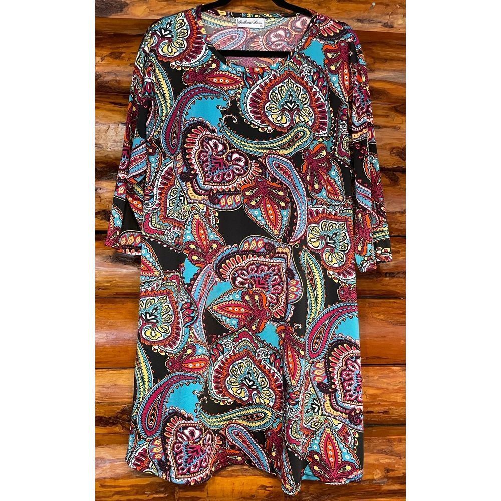 Southern Charm Paisley Print Dress Size XL